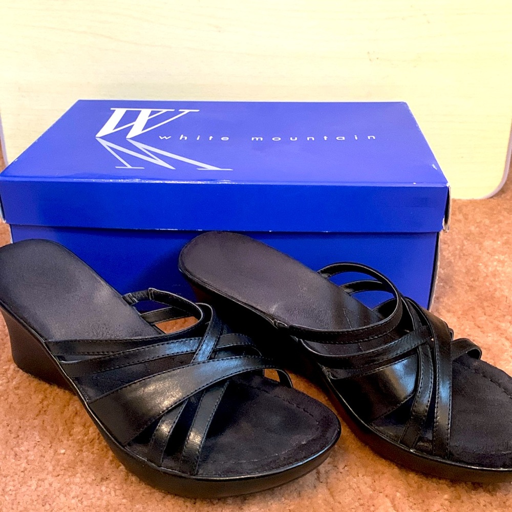 White Mountain Sandals Black
